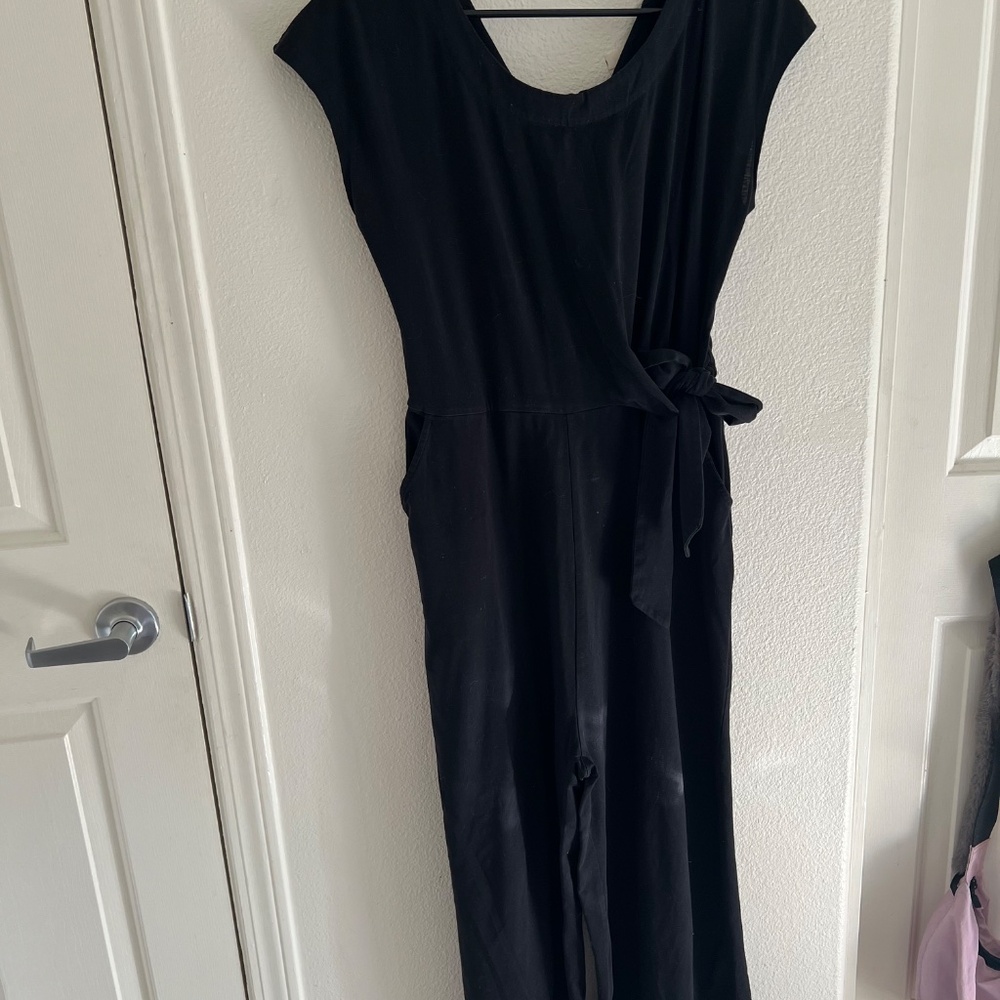 PACT BLACK JUMPSUIT ORGANIC COTTON